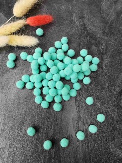 Помпоны  Premium 1cм. (аквамариновый), 40 штук